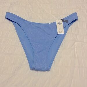 Abercrombie & Fitch NWT Cheeky bikini bottoms blue sparkle sz L